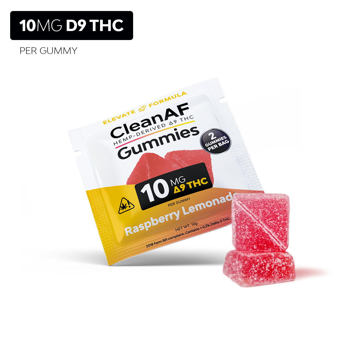 Delta-9 THC Gummies - Raspberry Lemonade