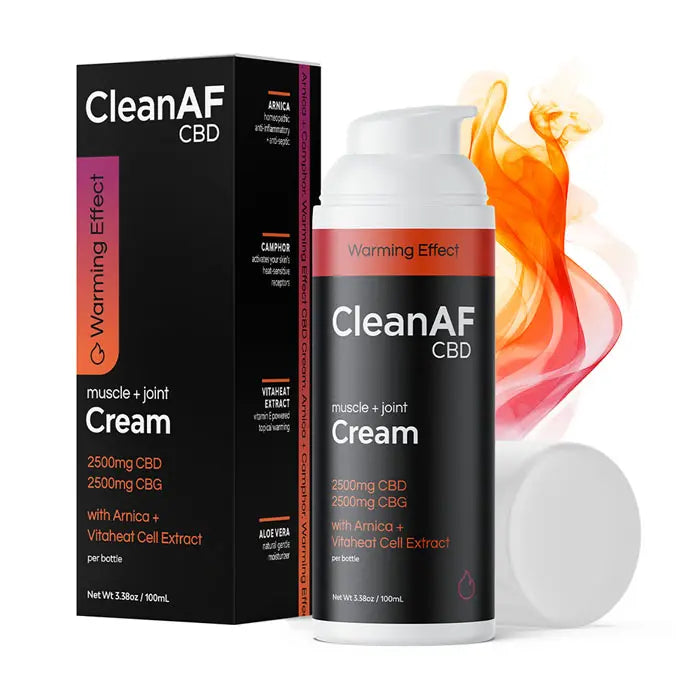 Pain Relief CBD + CBG Cream with Arnica, Camphor - Heating