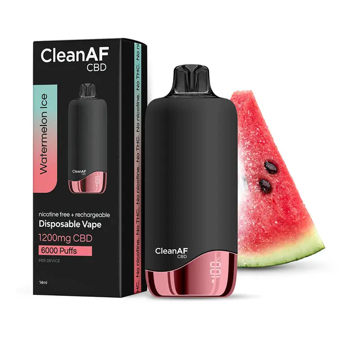 Watermelon Ice CBD Vape Pen - Nicotine Free & Zero THC CleanAF CBD Watermelon Ice CBD Vape Pen - Nicotine Free & Zero THC CleanAF CBD