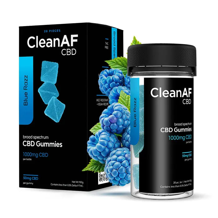 Blue Razz CBD Gummies CleanAF CBD Blue Razz CBD Gummies CleanAF CBD