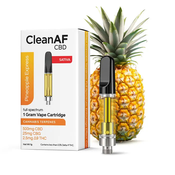 Pineapple Express THC Vape Sativa Cart - Full Spectrum CleanAF CBD Pineapple Express THC Vape Sativa Cart - Full Spectrum CleanAF CBD