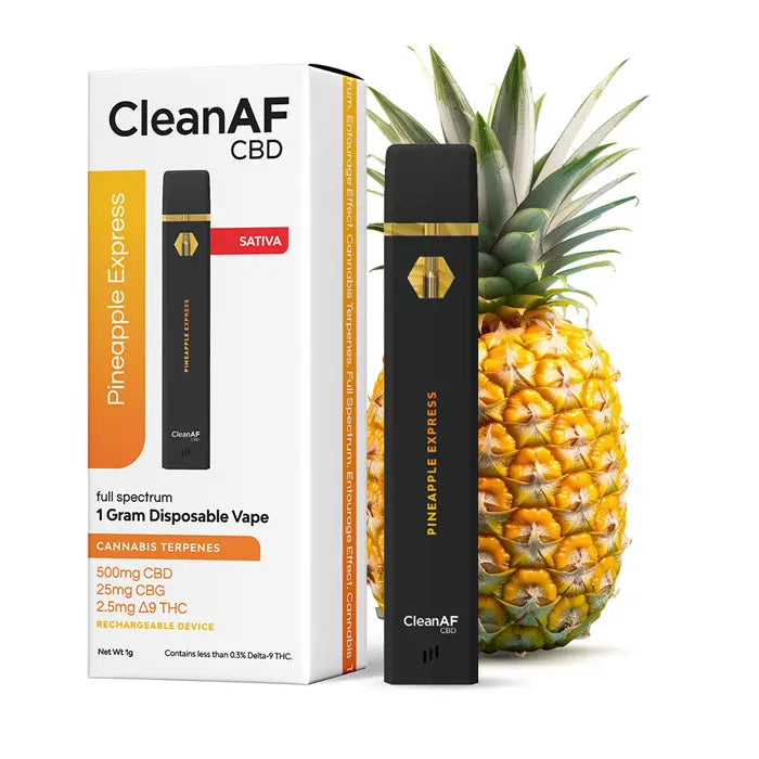 Pineapple Express THC Vape Pen - Sativa Full Spectrum Vape CleanAF CBD Pineapple Express THC Vape Pen - Sativa Full Spectrum Vape CleanAF CBD