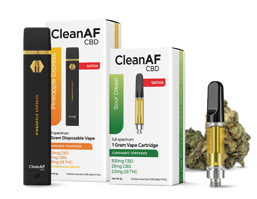 CBG and CBD vapes and cartridges for energy