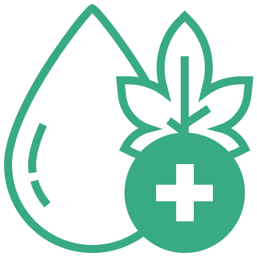 CBD pain relief icon