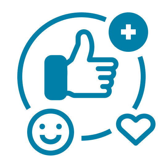 thumbs up relaxation icon for listening to your body