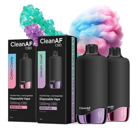 CBD Candy Vape Pens - 2 Candy Vapes - Zero Nicotine CleanAF CBD CBD Candy Vape Pens - 2 Candy Vapes - Zero Nicotine CleanAF CBD