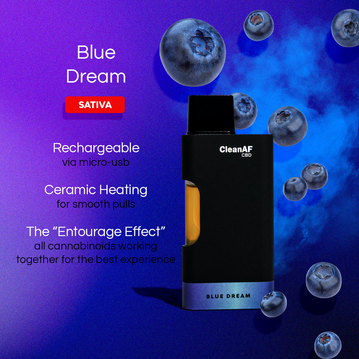 2 Gram Full Spectrum CBD Vape Pen - Blue Dream [Sativa]