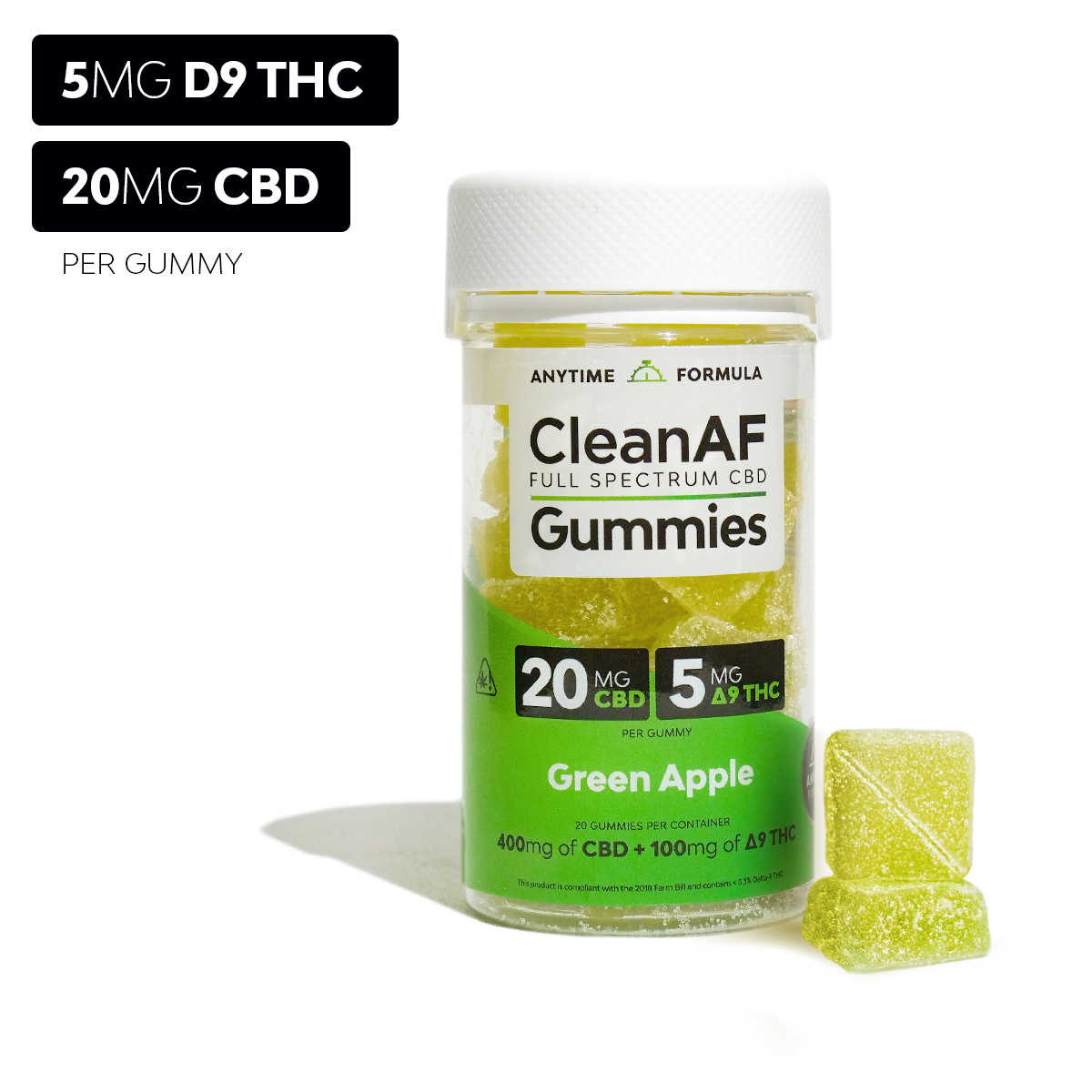 Delta-9 THC + CBD Gummies - Green Apple