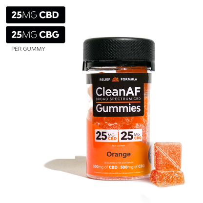 CBG + CBD Relief Gummies - Orange
