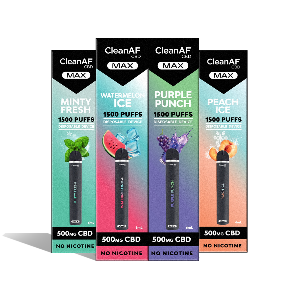 4pc Icy Flavor Pack | 500mg CBD Vape Pen