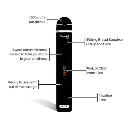 500mg CBD Vape Pen - Nerdz