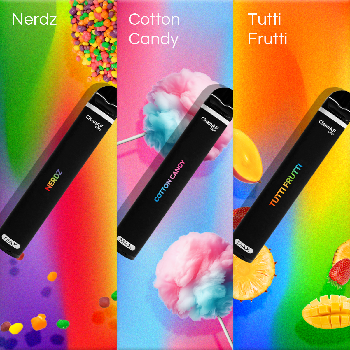 3pc Candy Flavor Pack | 500mg CBD Vape Pen