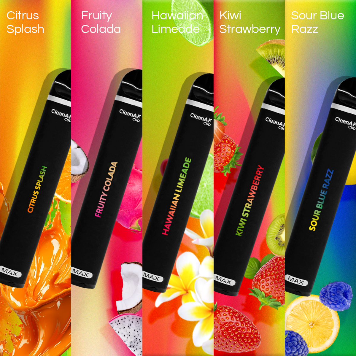 5pc Fruity Flavor Pack | 500mg CBD Vape Pen
