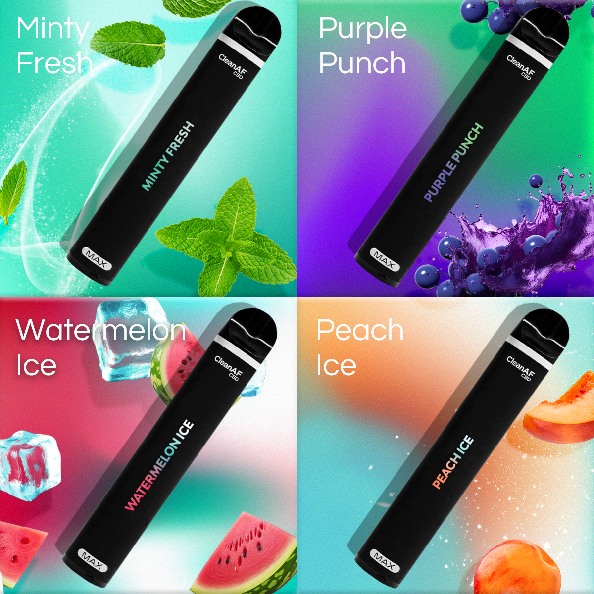 4pc Icy Flavor Pack | 500mg CBD Vape Pen
