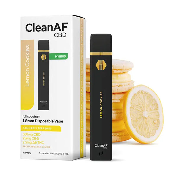 Lemon Cookies THC Vape Pen - Hybrid Full Spectrum Vape CleanAF CBD Lemon Cookies THC Vape Pen - Hybrid Full Spectrum Vape CleanAF CBD