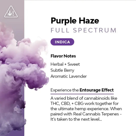 Purple Haze THC Vape Pen - Indica Full Spectrum Vape CleanAF CBD Purple Haze THC Vape Pen - Indica Full Spectrum Vape CleanAF CBD