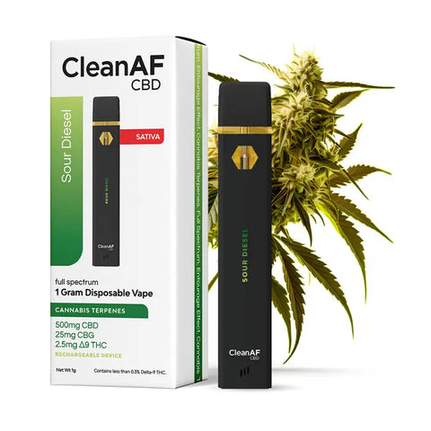 THC Vape Pens - 2pc Sativa Variety Pack - Full Spectrum CleanAF CBD THC Vape Pens - 2pc Sativa Variety Pack - Full Spectrum CleanAF CBD