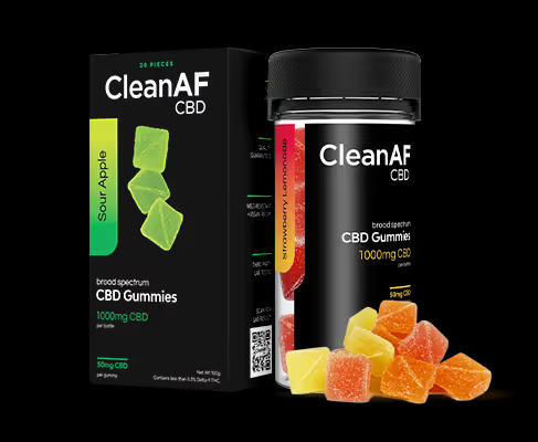 box and bottle of CBD gummies